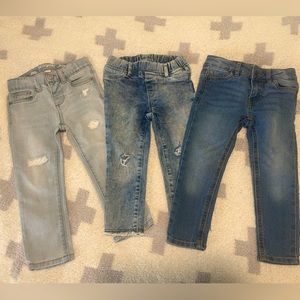 EUC - 3 pairs of Toddler Girl’s jeans - 3T (Cat & Jack, GAP, and Lucky Brand)